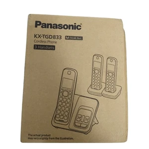 Pantalla de contraste para teléfono inalámbrico Panasonic, sistema expandible con 3 teléfonos negro - Imagen 1 de 13