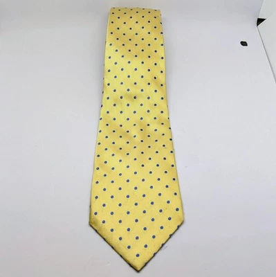 Corbata de seda Van Heusen amarillo azul lunadote Foto 1 de 4