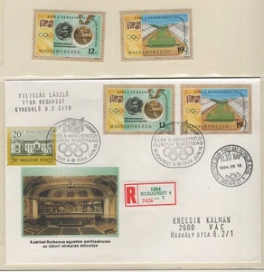 HUNGARY 1994 100 YEARS OLYMPIC GAMES ISSUE SET MNH STAMPS & REGISTERED FDC - Picture 1 of 1