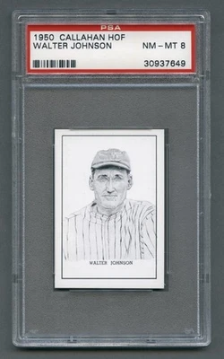 Walter Johnson 1950 PSA 8 casi nuevo-como nuevo Callahan Hof RZC Foto 1 de 3