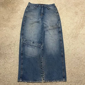 Y2K Noiz Baggy Skater Faded Wide Leg Jeans 32x32 - Picture 1 of 8