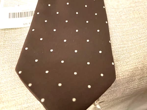 NEW Gymboree BROWN & WHITE DOT Boys Neck Tie NECKTIE - NWT - Holiday / Wedding - Picture 1 of 5