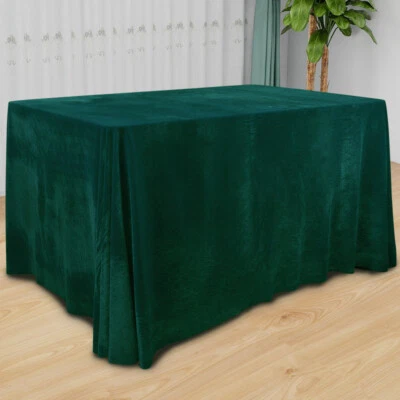 160cm Width Velvet Tablecloth Velour Table Cover Banquet Decor Sold By The Metre - Image 1 of 4