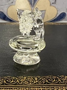 Plain Glass / Crystal Hedgehog and Mouse (Bottle stopper?) 1930's or 40's? - Picture 1 of 6