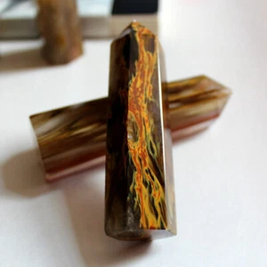 70-90mm Natural Yellow Lemurian Citrine Quartz Crystal Point Wand Column Healing - Bild 1 von 17