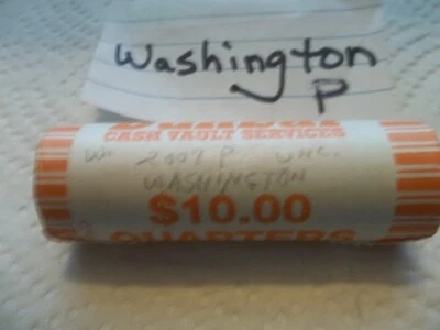 2007 Washington P  State quarter roll bank rolled - Image 1 of 3