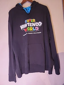 Sudadera con Capucha Universal Studios Hollywood Super Nintendo World Negra/AZUL Talla 2XL - Imagen 1 de 9