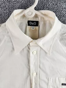 Dolce & Gabbana Ittierre Small Long Sleeve Button Up Shirt White Stretch Adult - Picture 1 of 24