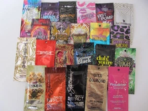 LOT of 100 VARIOUS SUPRE, PLAYBOY, PROTAN, Tanning Lotion SAMPLE Packets - Picture 1 of 1