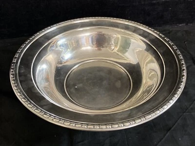 390g Watson Sterling Bowl 10 3/4" dia x H 2.5" Antique 1920's Art Deco - Image 1 of 4