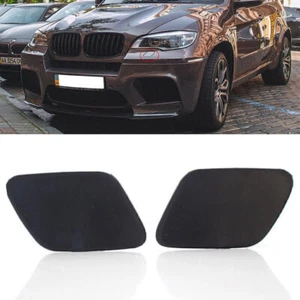 2x Front Bumper Headlight Lamp Washer Nozzle Cover Cap Fit BMW X5 E70 2006-2012 - Picture 1 of 8