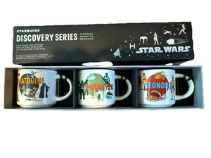 Disney Star Wars 2025 Starbucks Discovery Series 3 Mini Mug Ornaments Set NEW! - Picture 1 of 1