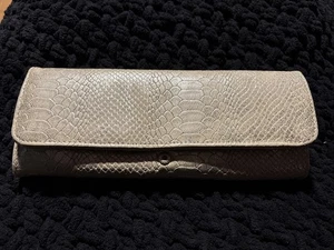 Big Buddha Long Clutch Wallet in Gold, Reptile Print - Picture 1 of 10