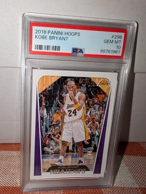 Kobe Bryant 2018 Panini NBA Hoops #296 - PSA 10 - GEMA COMO NUEVO Foto 1 de 2