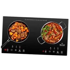 1800W Portable Induction Cooktop 2 Burner, Built-In Countertop with Burners - Picture 1 of 8