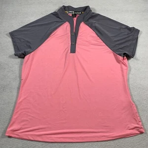 Jamie Sadock Shirt Womens Extra Large Pink Gray 1/4 Zip Stretch - Picture 1 of 12