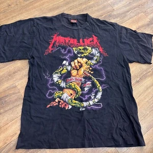 Vintage Metallica Original T-shirt L Don't Tread on Me XL Very Rare and Early - Picture 1 of 12