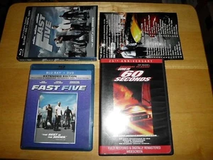 2 Blu-ray/DVD Lot - Fast Five (Extended Edition) AND Gone in 60 Seconds (1974) - Picture 1 of 3
