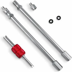 3X Straight Metal Dual Wheel Valve Stem Extension Adapter Universal For all cars - Picture 1 of 7