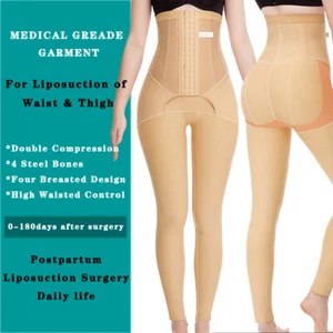 HighWaist Shapewear Liposuction Surgery Abdomen Medical Doube Compression Pants - Picture 1 of 13