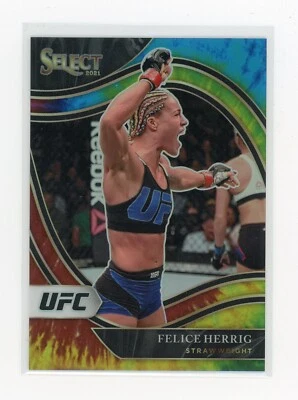 2021 Panini Select UFC FELICE HERRIG Octagonside Tie Dye Prizm #d 20/25 - Image 1 of 2