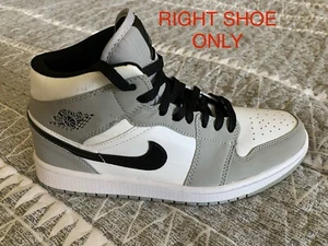 Nike Air Jordan 1 Mid Light Smoke Grey Black White (Men's) RIGHT SHOE ONLY - Picture 1 of 8