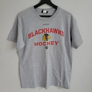 Reebok Chicago Blackhawks Gray Size Small Indian Head Logo Basic Shirt - Picture 1 of 9