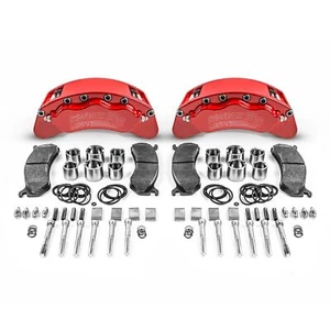 GM 2007-2020 SSBC Brawler kit de calibradora trasera de seis pistones (rojo; con rotores) - Imagen 1 de 6