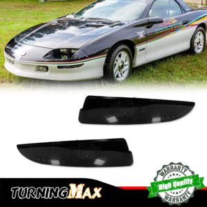Black Turn Signal Lights Bumper Lamps Fits For Chevy Camaro 1993-2002 Parking - Picture 1 of 8