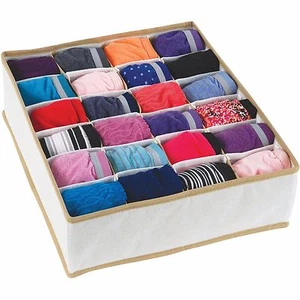 MAINSTAYS EXPANDING CLOTH UNDERWEAR DRAWER ORGANIZER 13.5x11.5x4.25, BEIGE - Picture 1 of 3