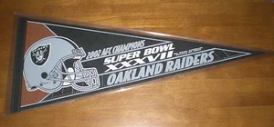 OAKLAND RAIDERS 2002 AFC CHAMPIONS SUPERBOWL XXXVII PENNANT - NEW - Picture 1 of 1