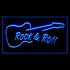 140009 Rock and Roll Guitar Music Band Room Live Display Lighting Neon Sign