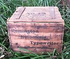 Vintage Remington Wooden Crate Noiseless Typewriter Advertising Very Rare