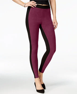 HUE U17203H Winetasting Colorblocked 弹力 Ponte Microsuede 紧身裤 - 48 美元 — 第 1/2 张图片