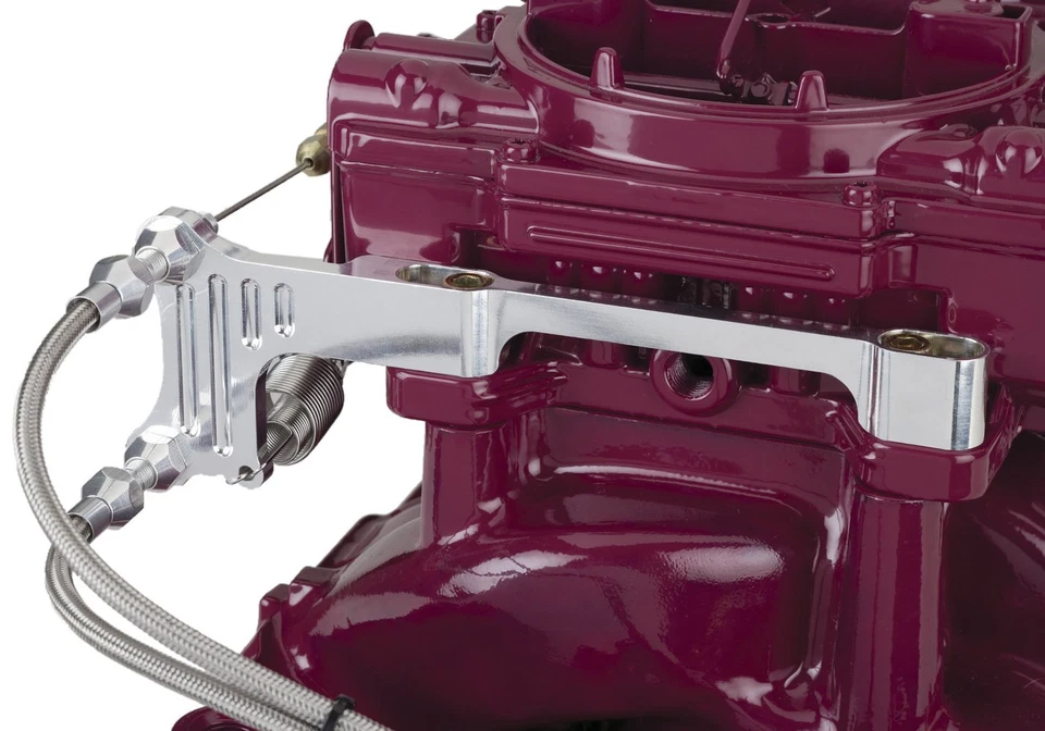 Lokar Throttle Cable Bracket Carb Mount Natural Aluminum for Edelbrock 4-Barrel - Image 1 of 1