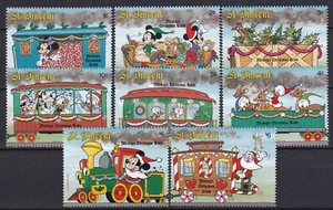 DISNEY St Vincent Yvert 1073/80 Christmas Train - Picture 1 of 1