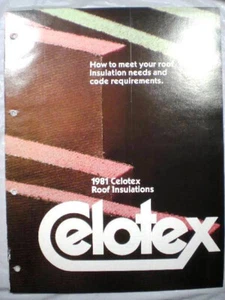 CELOTEX Roof Construction Insulation Catalog ASBESTOS Faced Sheets THERMAX 1981 - Bild 1 von 3