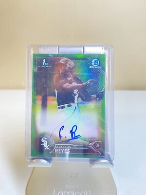 FRANKLIN REYES 2016 BOWMAN CHROME GREEN REFRACTOR AUTO ROOKIE #d/99 WHITE SOX K# - Image 1 of 2