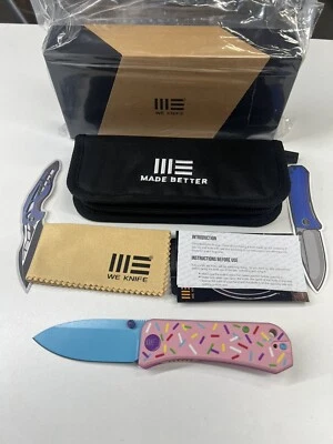 ~DISCONTINUED~ WE Knife Co Dessert Warrior Banter Pocket Knife - Pink Sprinkles - Image 1 of 4