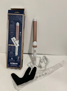 Conair Double Ceramic Curling Wand, 1 Inch Curling Wand, White / Rose Gold - Picture 1 of 1
