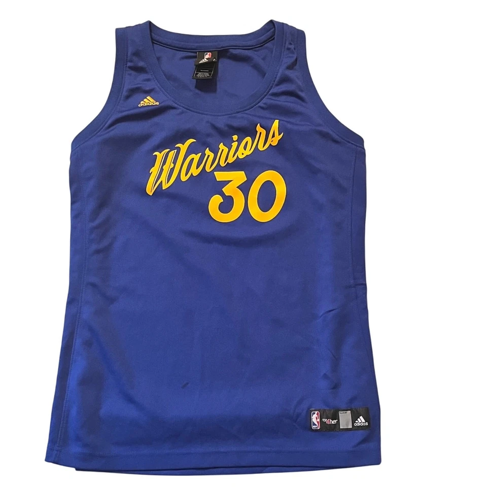 Adidas Golden State Warriors NBA 4 Her Curry Jersey Niña Juvenil XL Azul Excelente Foto 1 de 4