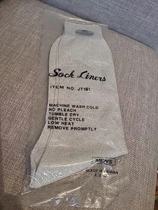 Vintage Men's Sock Liners O/S NIP Silver Metallic - Picture 1 of 3