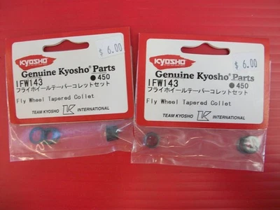 Kyosho Vintage Fly Wheel Tapered Collet #IFW143 for MP777 Buggy -- 2 Pieces -NOS - Image 1 of 2