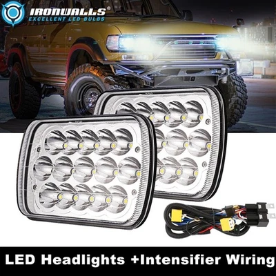 For Mazda B2000 B2200 B2600 7X6" LED Headlights & Brightness Intensifier Wiring Foto 1 de 4