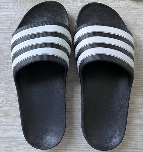 Sandali Adidas unisex bambino ragazzo slide taglia 5 nero bianco slide