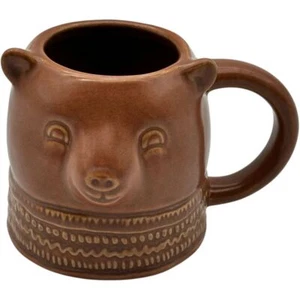 THRESHOLD Stoneware 3D Bear Coffee Tea Mug Brown Fall Autumn Target 2021 - Foto 1 di 5