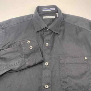 Tommy Bahama Medium Solid Black Long Sleeve Button Down Pocket Shirt - Picture 1 of 4