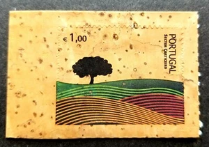 [SJ] Portugal Cork Sector 2007 Tree Mountain Stamp MNH *cork made *unusual - Picture 1 of 6