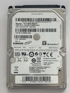 ST1000LM024, HN-M101MBB/AS2, FW: 2BA30001, APR 2014, Samsung 1Tb 2.5" SATA HDD - Foto 1 di 2
