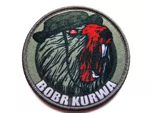 BOBR KURWA Fun Patch Aufnäher Klett-Patch 80mm NEU - Bild 1 von 2